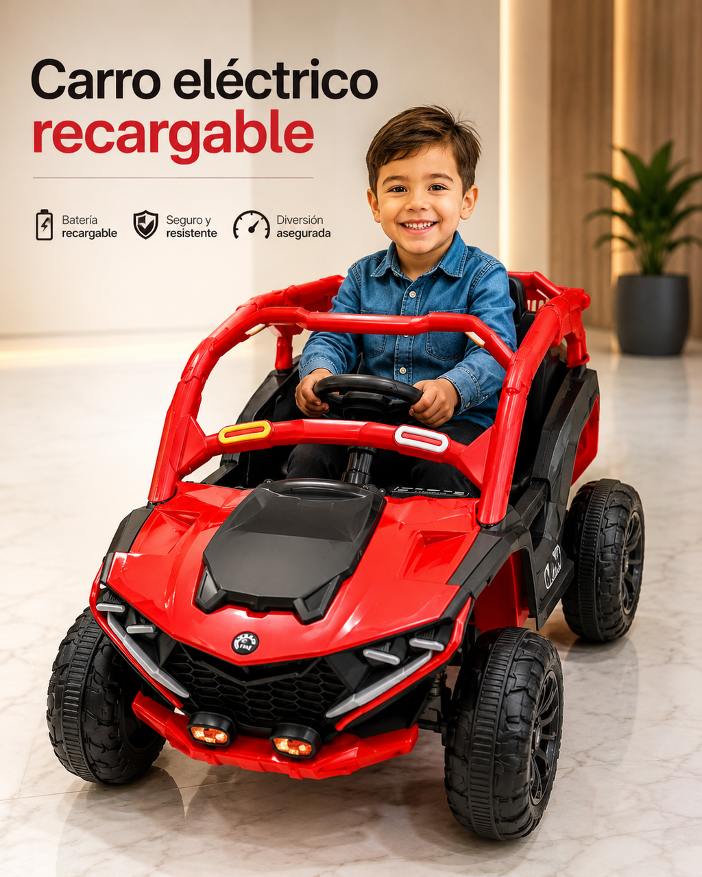 Carro eléctrico recargable para niños
