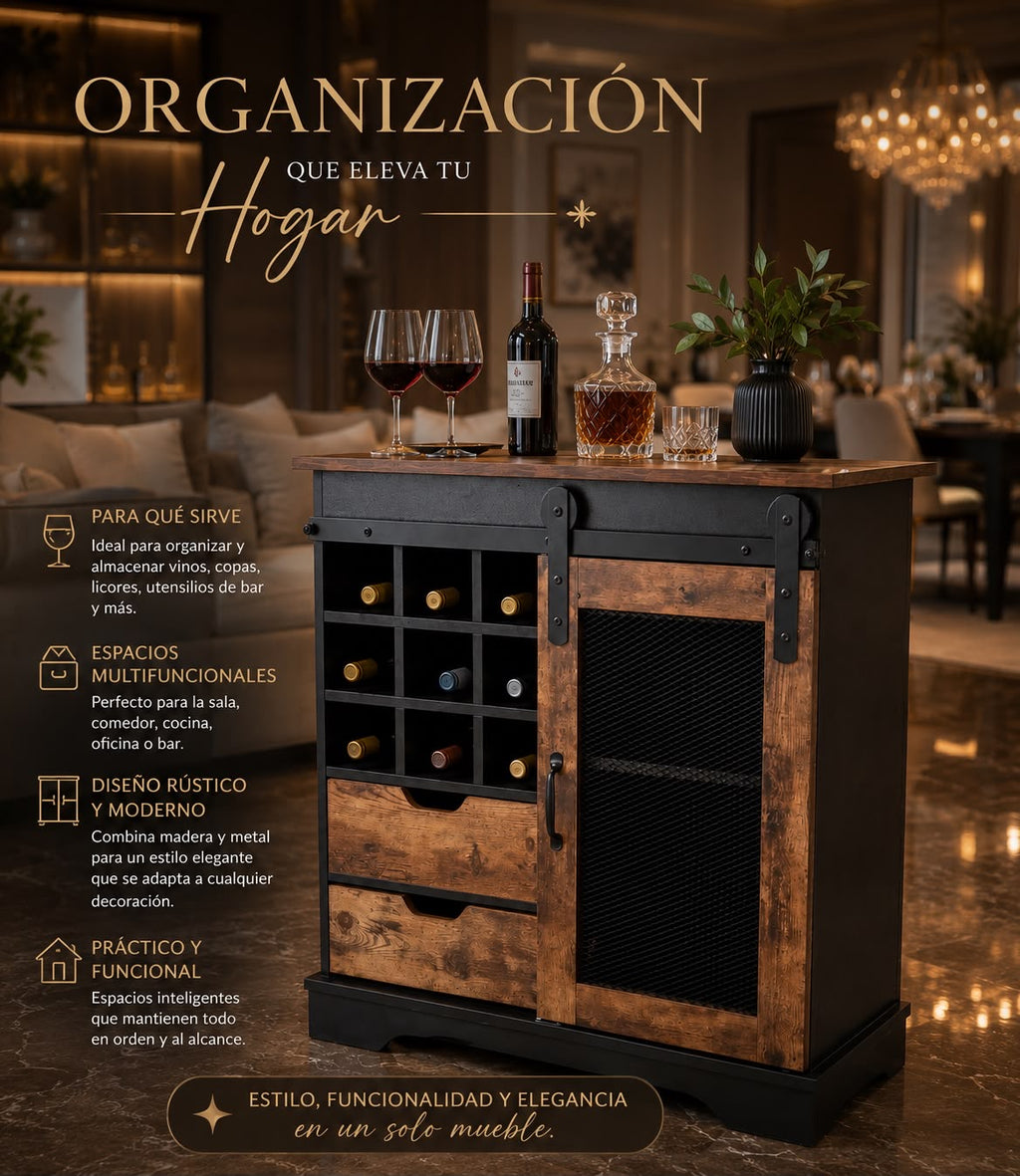 Mueble Bar de madera