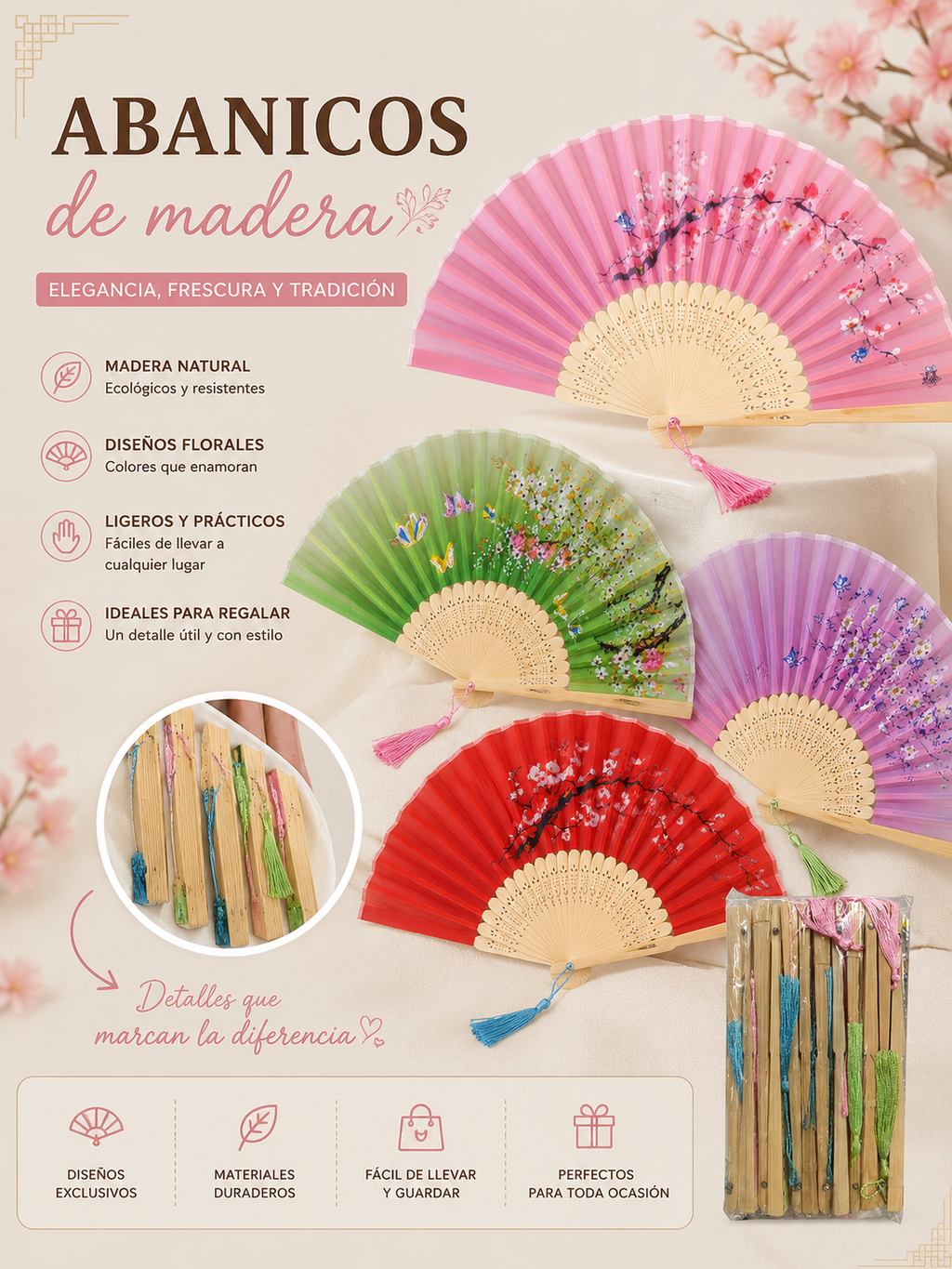 Abanicos de Madera