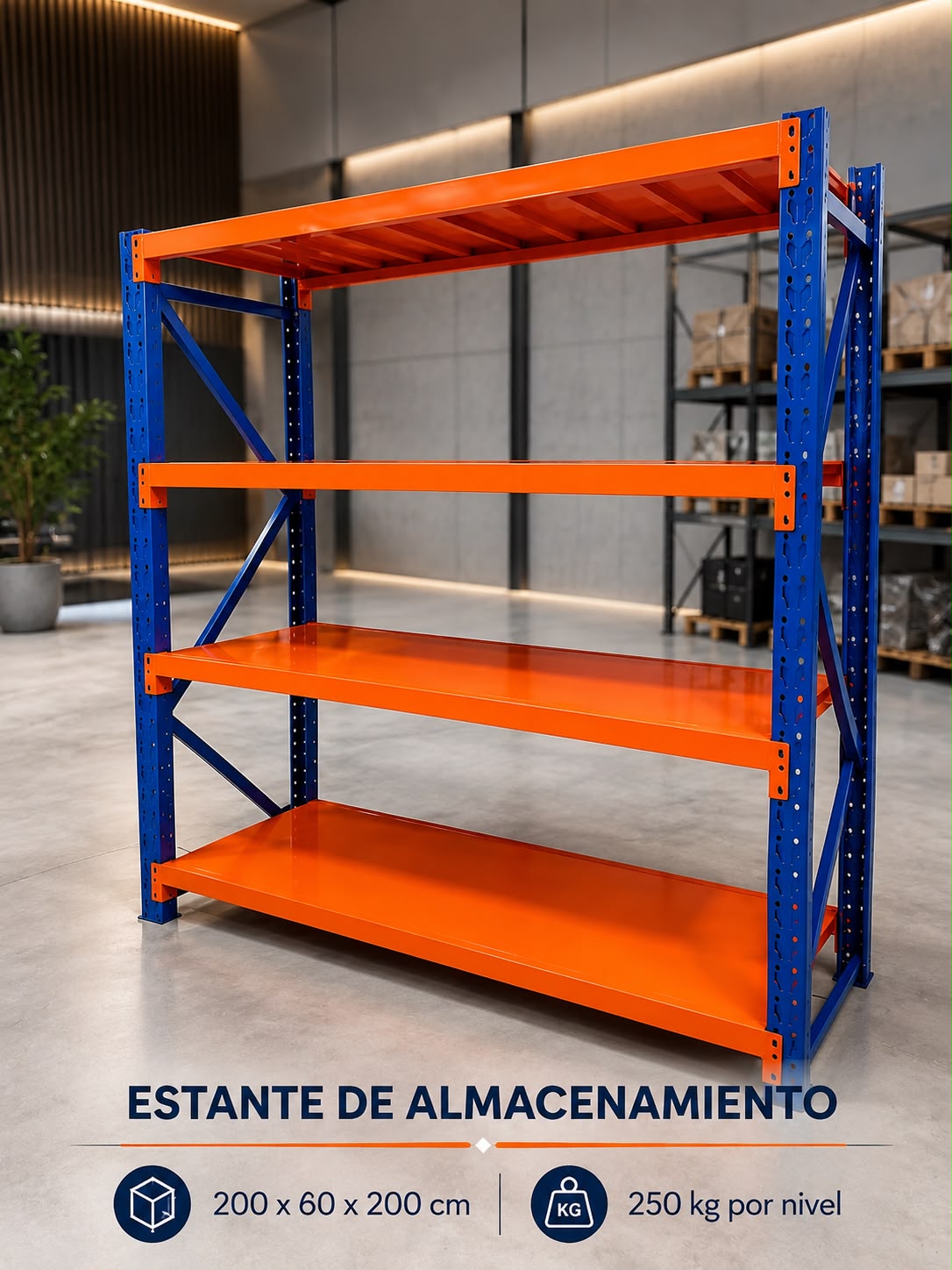 Estante a de almacenamiento grande